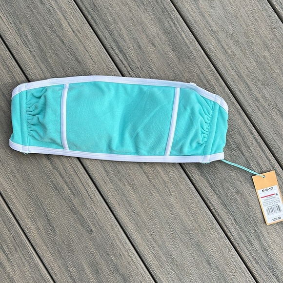 Kona Sol Teal Terry Bikini Top NWT - Picture 2 of 3